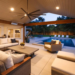 A remodeled outdoor living space