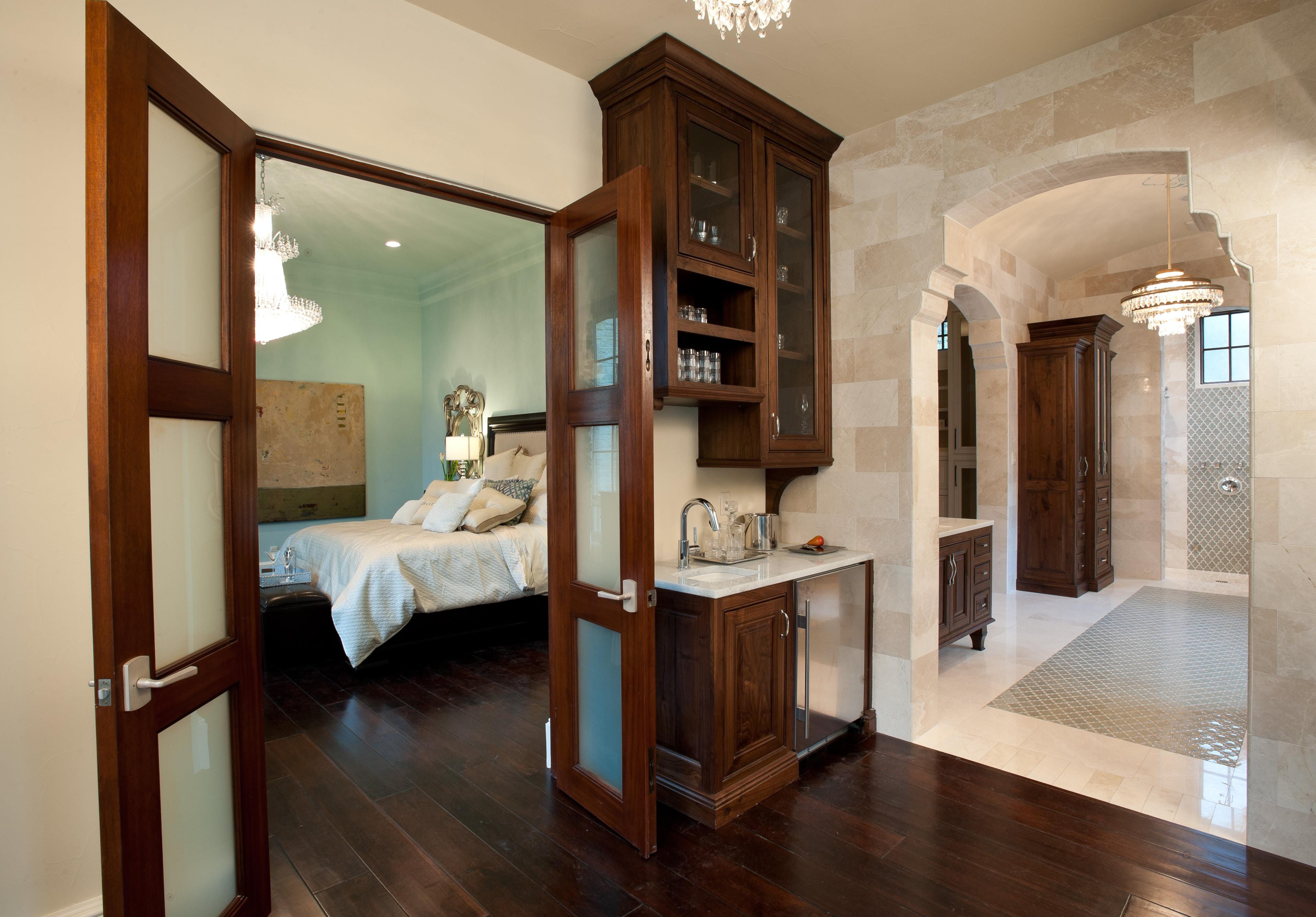 Bedroom with an Elegant Entrance ProSource Wholesale