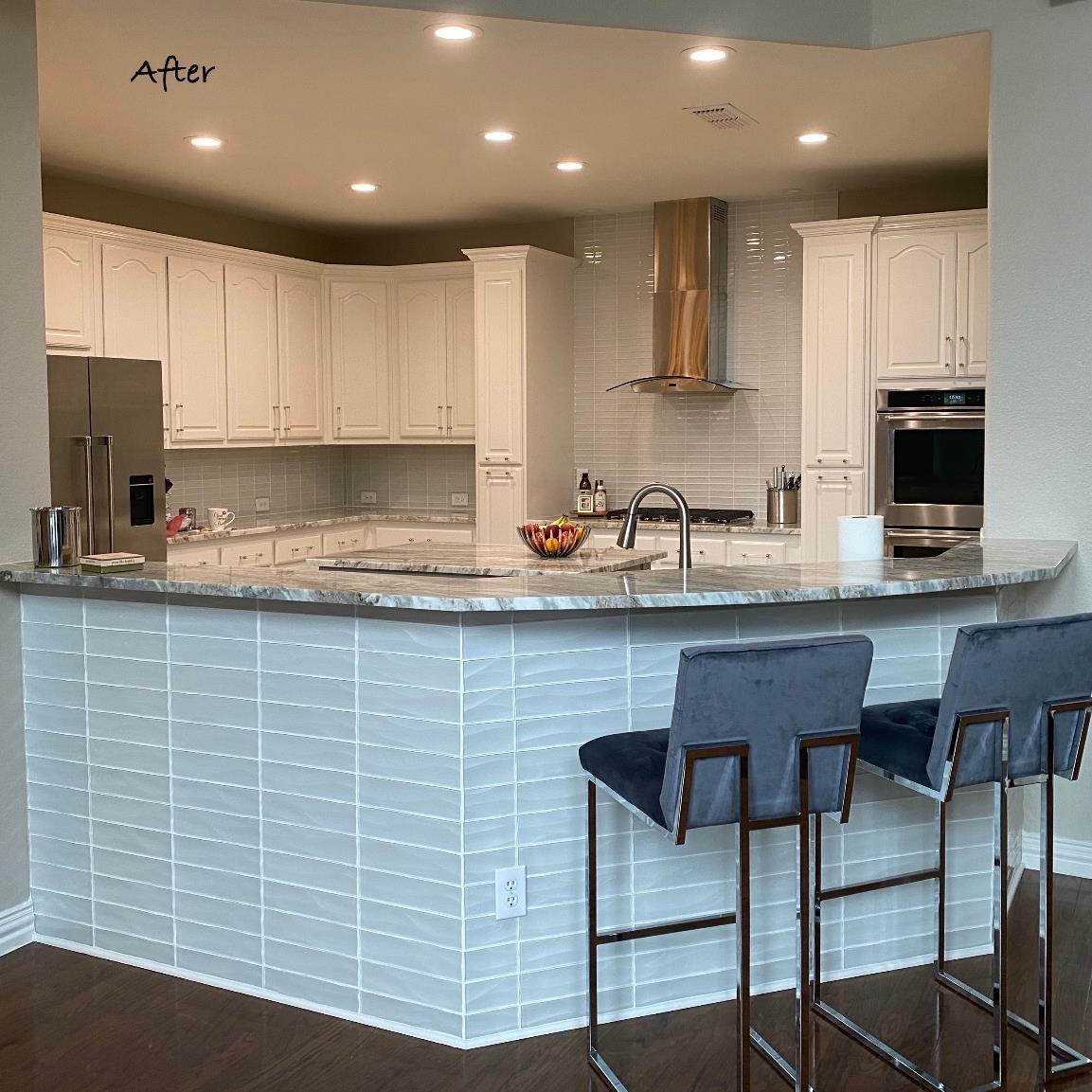 An image of countertops in a kitchen completed by ProSource of Fort Worth