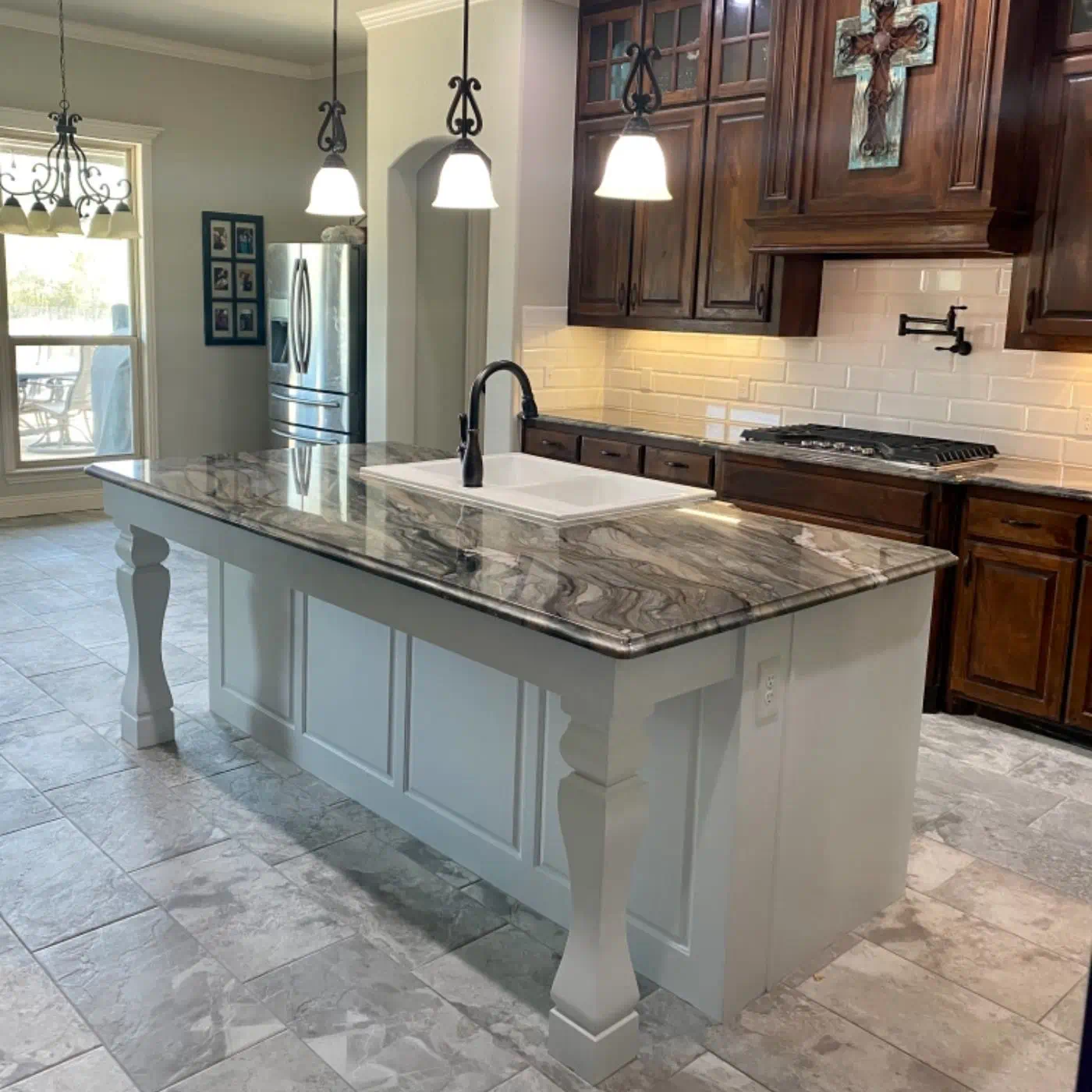 An image of new countertops in a kitchen completed by ProSource of Fort Worth