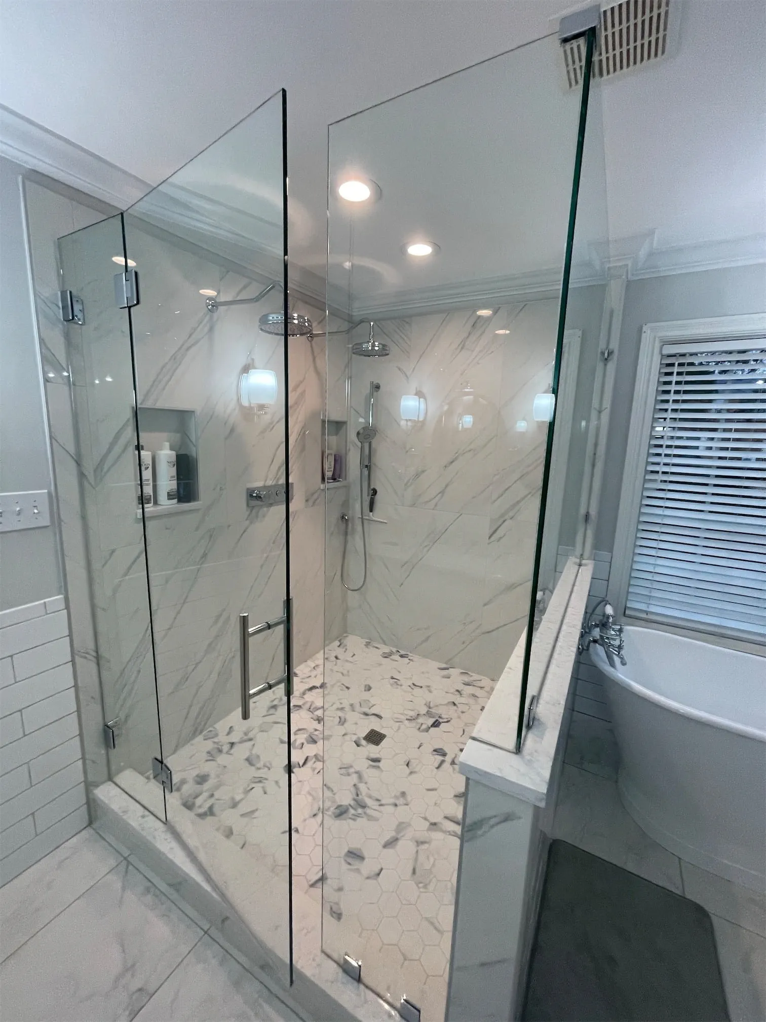 An image of a shower project in a bathroom completed by ProSource of Knoxville