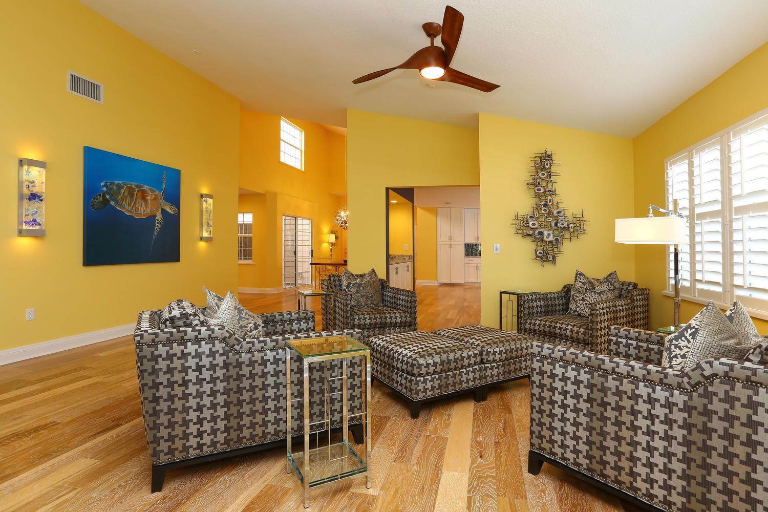 Vibrant Colored Family Room After 3
