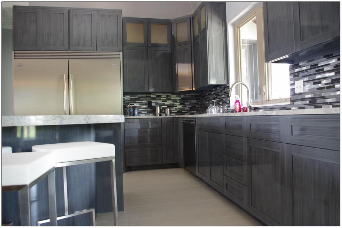 Contemporary Kitchen with HalfMoon Island After 2