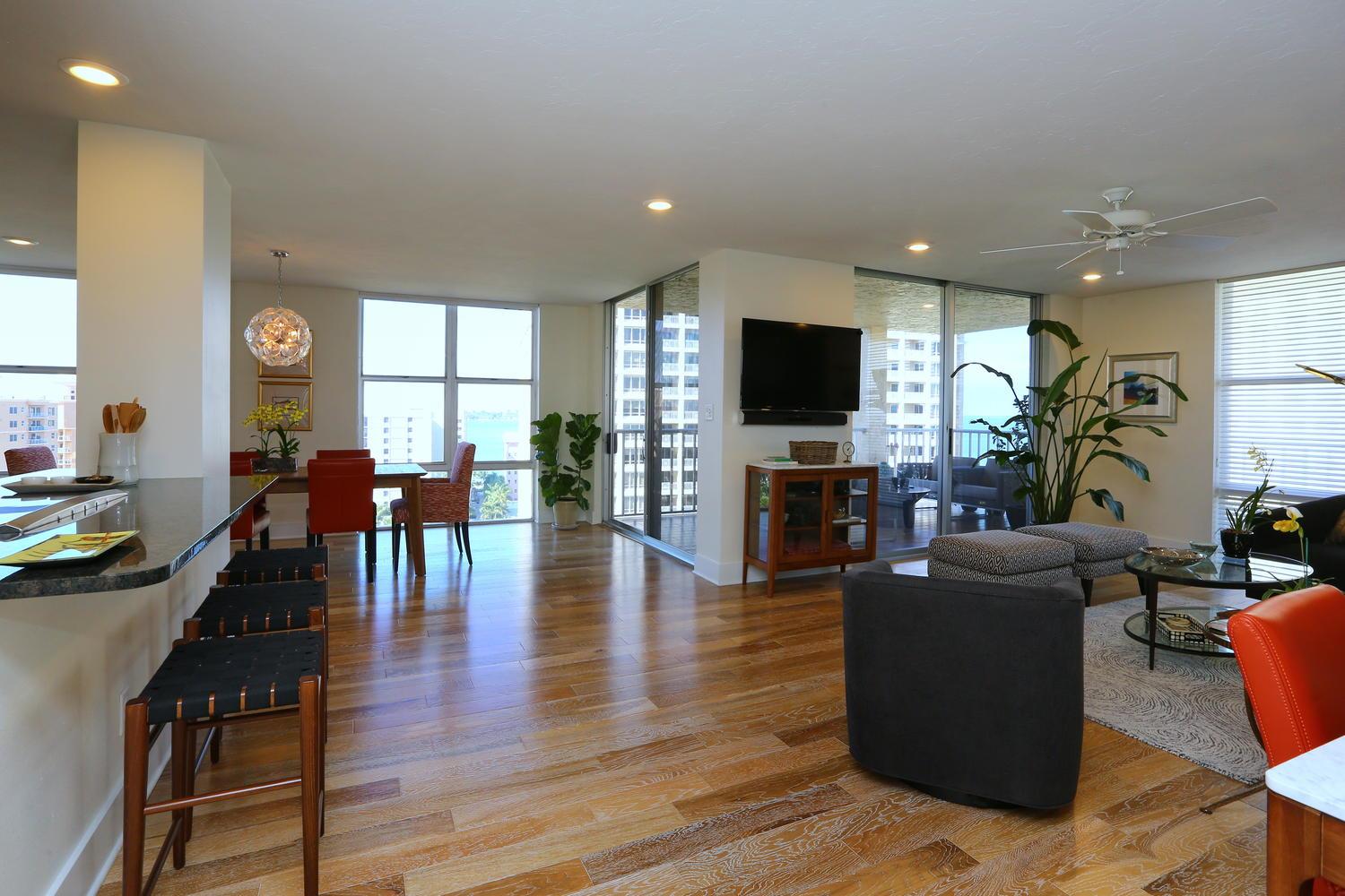 Zen Downtown Oasis Condo Family Room After 3