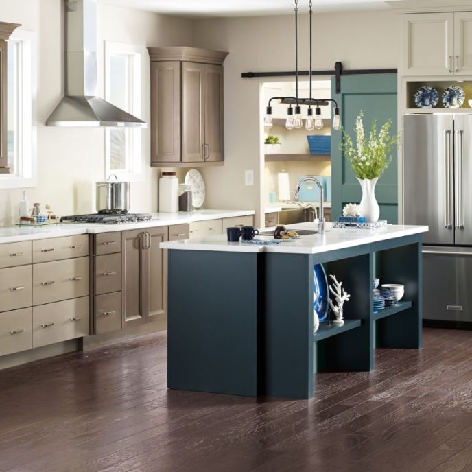 Two Toned Kitchens Are Being Upstaged By Three Toned Color