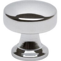Atlas Browning Knob 325-CH cabinet hardware in Polished Chrome color available at ProSource Wholesale