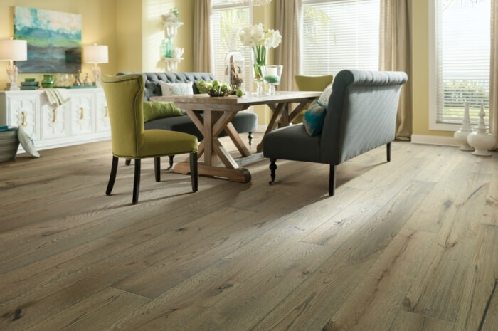 Avienda engineered hardwood, available at ProSource Wholesale, offer enhanced stability for use in many rooms