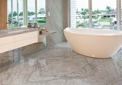 Stylish Daltile tile for a bathroom floor and walls available at ProSource Wholesale