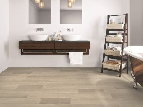 Harding Home luxury vinyl plank, available at ProSource Wholesale, is waterproof, kid proof and pet proof 