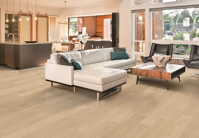 Harding Reserve H2O LVP flooring, available at ProSource Wholesale, is waterproof, kid proof and pet proof