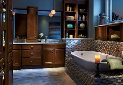 Homecrest cabinetry, available at ProSource Wholesale, provides a wow factor for any room