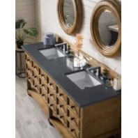 James Martin Malibu 72 Inch Double Vanity Cabinet in Honey Alder color available at ProSource Wholesale