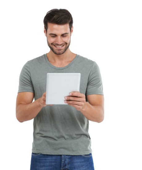 Installer reading a tablet about ProSource Wholesale
