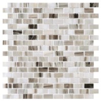 Daltile Marble Brick-Joint Mosaic Polished tile in Panaro Blend Plain color available at ProSource Wholesale