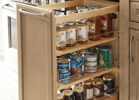 Pullout cabinet storage at ProSource Wholesale