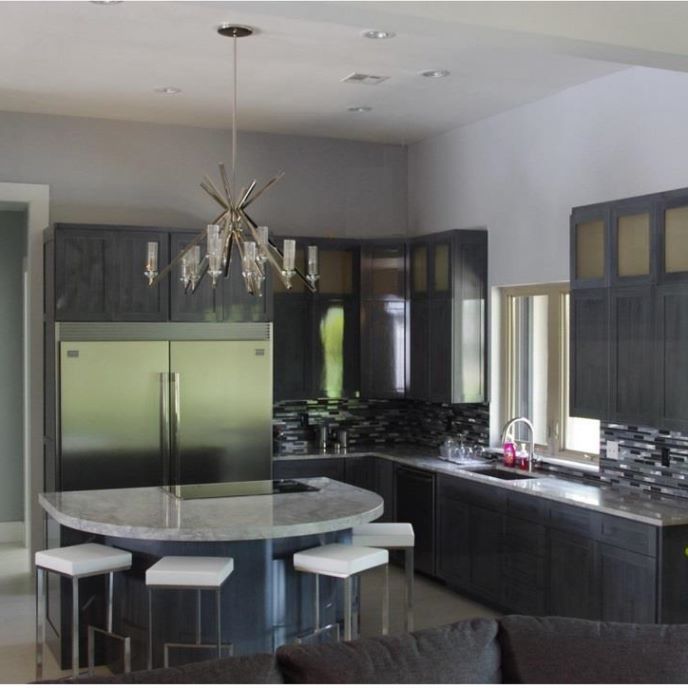 Contemporary Kitchen with HalfMoon Island | ProSource Wholesale