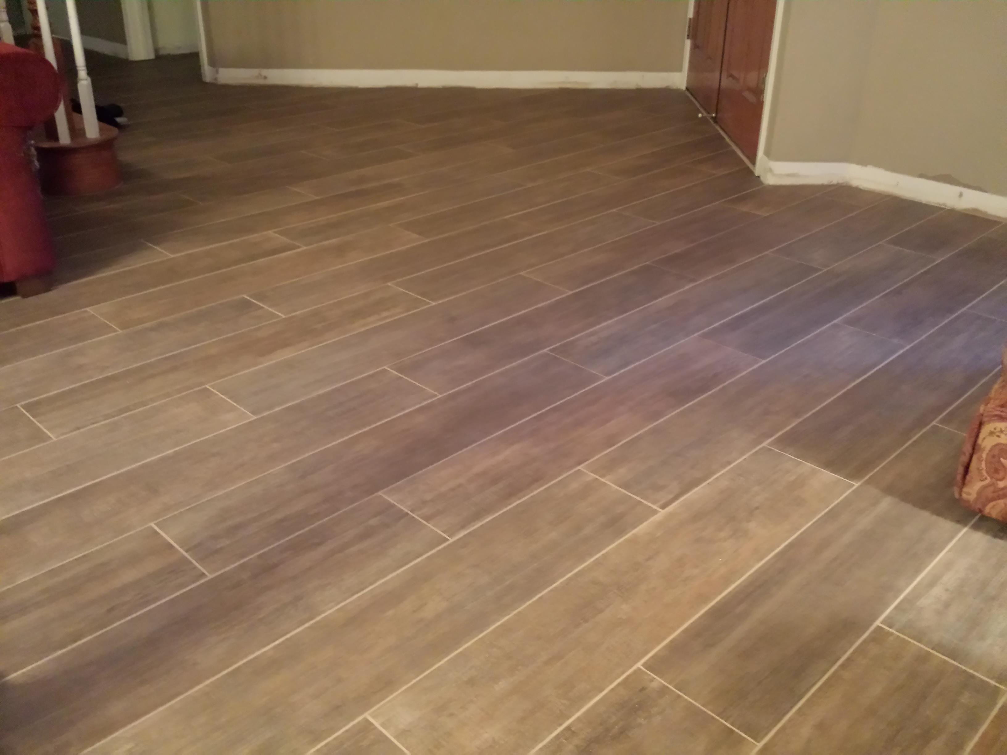 Porcelain Tile Hardwood In Living Room