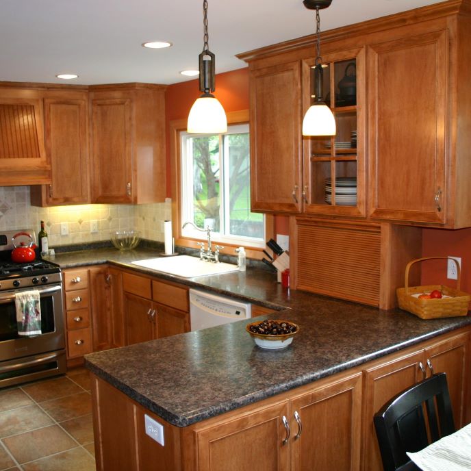 Kitchen With A Touch Of Burnt Orange Prosource Wholesale