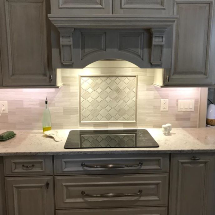 Kitchen With Marble Backsplash Prosource Wholesale