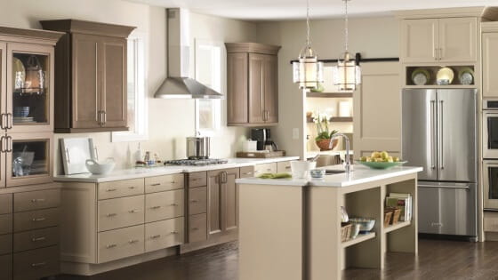 The beautiful finishes and creative storage of Schrock cabinets, available at ProSource Wholesale