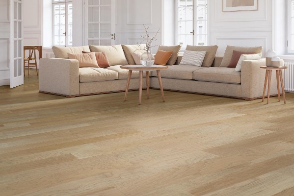 Family room scene featuring Harding Hardwood available at ProSource Wholesale