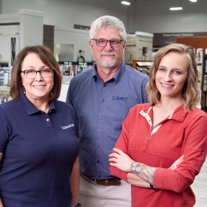 Showroom staff posing for a picture
