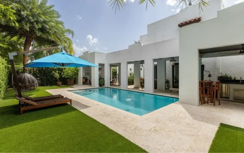pool and patio area