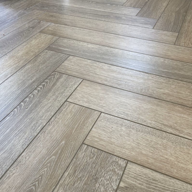 Herringbone laminate flooring
