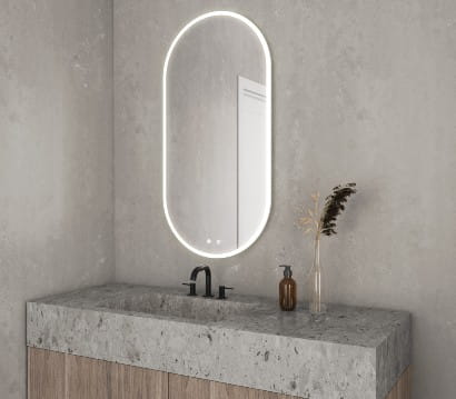 Fleurco lighted mirror available at ProSource Wholesale