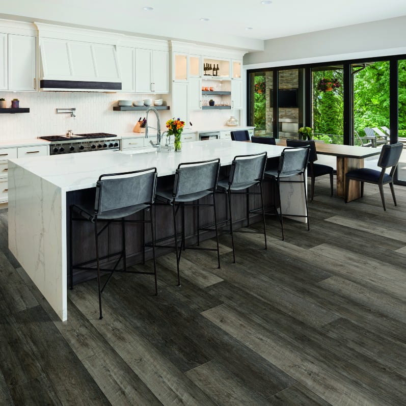 Harding Reserve H20 Talmadge Driftwood flooring in a kitchen setting 
