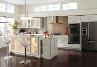 Homecrest cabinetry, available at ProSource Wholesale, has numerous finishes and trims