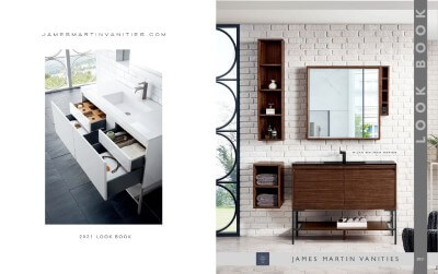 James Martin 2021 lookbook of vanities, available at ProSource Wholesale