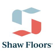 Shaw Floors logo with geometric design and company name.