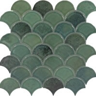 Daltile Miramo Fan tile in Reef Glossy color available at ProSource Wholesale