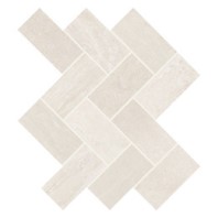 Daltile Advantage Herringbone tile in Aria White Matte color available at ProSource Wholesale