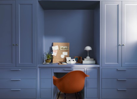 Benjamin Moore 2024 color of the year Blue Nova can be complemented by products at ProSource Wholesale
