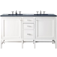 James Martin Addison vanity in Glossy White color available at ProSource Wholesale