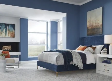 Use of blue hues is a 2024 home remodeling trend, achievable through ProSource Wholesale