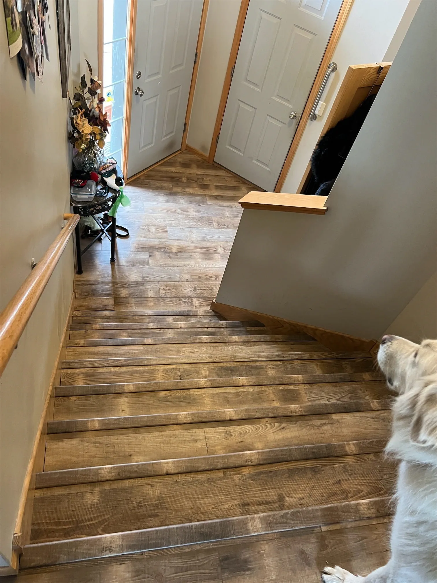 Remodeled entry way stairs