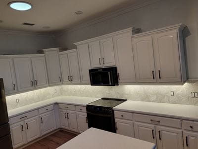 Marble backsplash