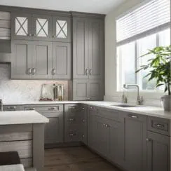 Grey Design-Craft cabinets