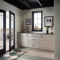Europa & Ultracraft cabinets in a home walk way