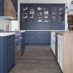 navy kitchen cabinets