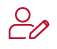 Icon of a person and pen
