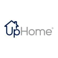 Logo for UpHome with stylized text and house outline