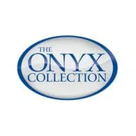 Logo of The Onyx Collection with text inside an oval shape.