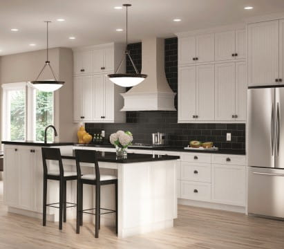 Blue Wolf cabinets in a laundry room