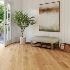 warm wood floor in a walkway