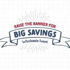 Riase a banner for big savings