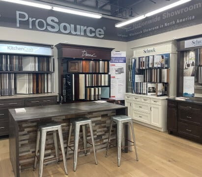 Cabinets display at ProSource of Nassau